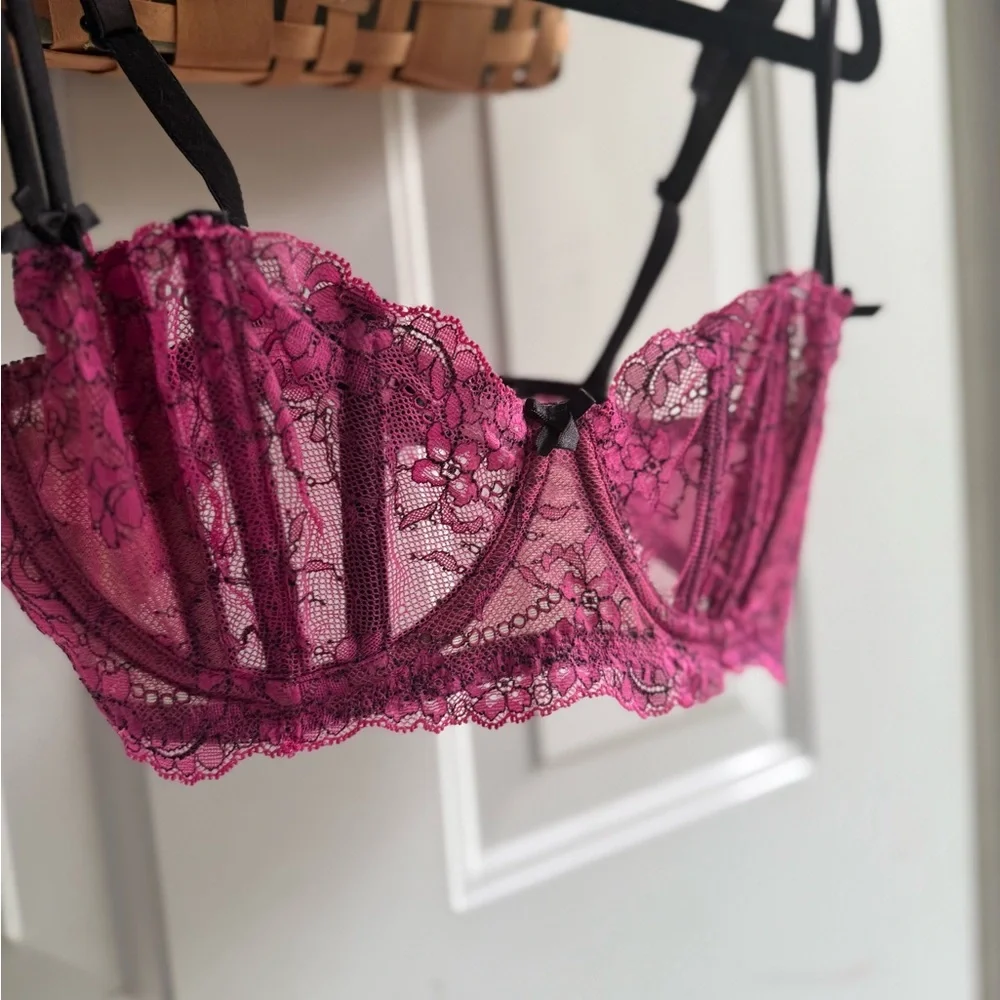 Victoria's Secret Pink Lace Balconette Bra
